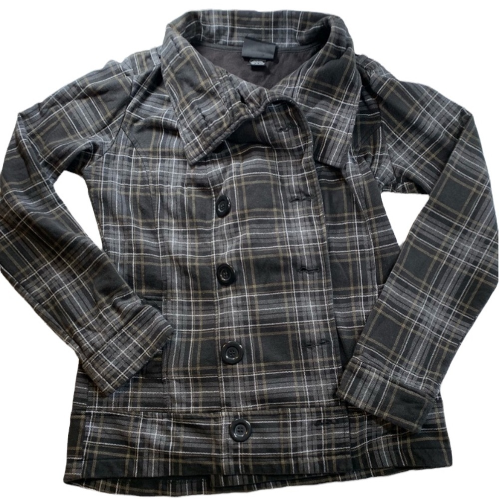 LA Kitty | Coat Jacket Medium Checkered Print Plaid